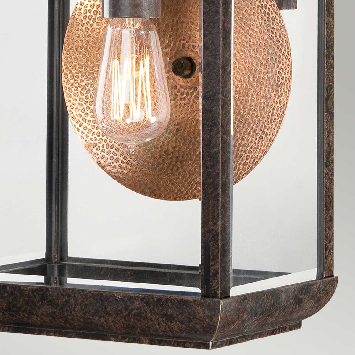 Byron Imperial Bronze Wall Lantern with Bevelled Glass