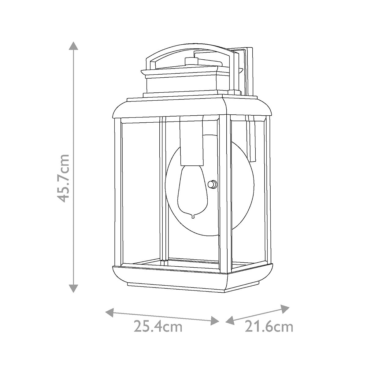 Byron Imperial Bronze Wall Lantern with Bevelled Glass