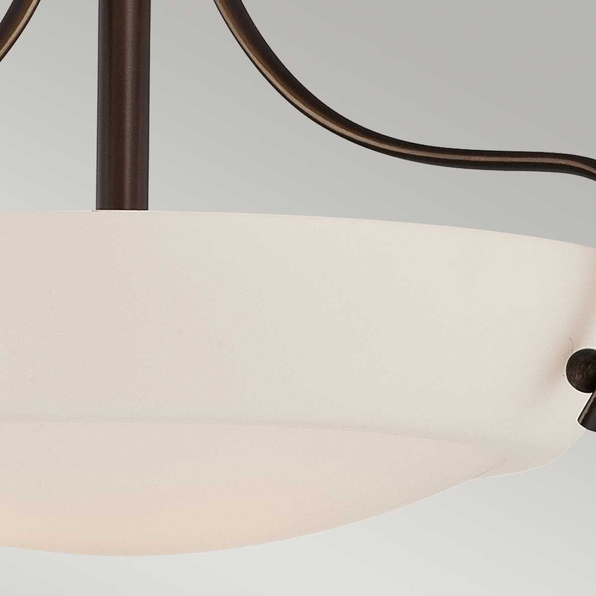 Palladian Bronze Elegance: Chantilly Semi-Flush Light Fixture