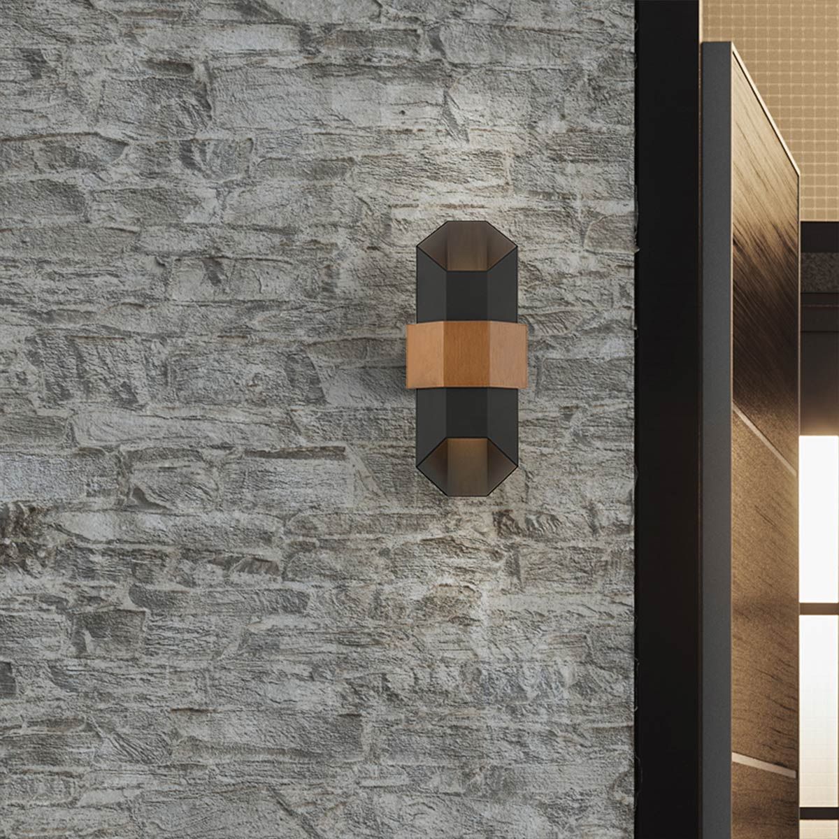 Chasm Modern Matte Black LED Outdoor Wall Lantern