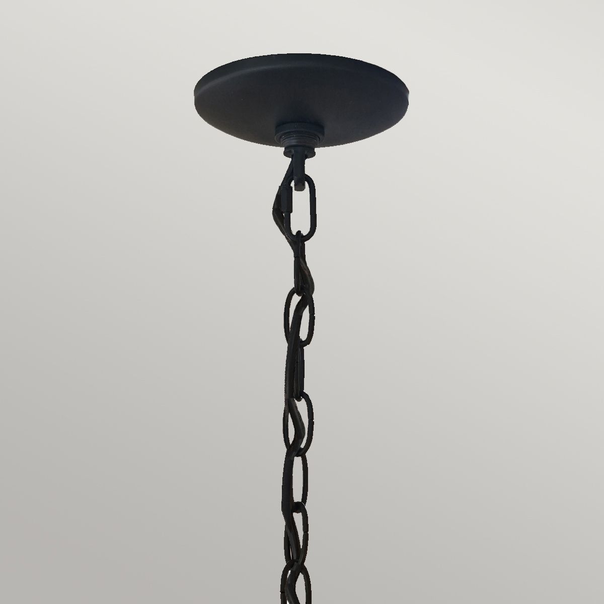 Craftsman-Style Outdoor Chain Lantern in Earth Black Finish