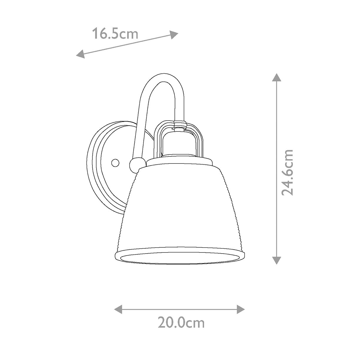 Dublin Polished Chrome Wall Sconce with Textured Glass Shade