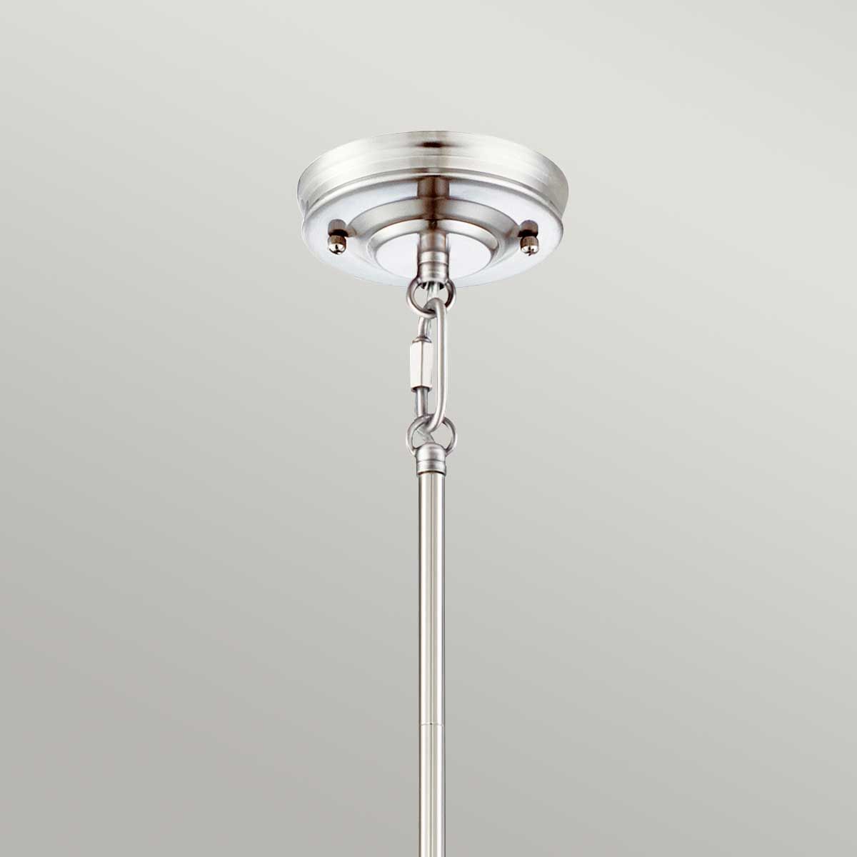Emery Vintage Barber Shop Pendant Light in Polished Imperial Silver