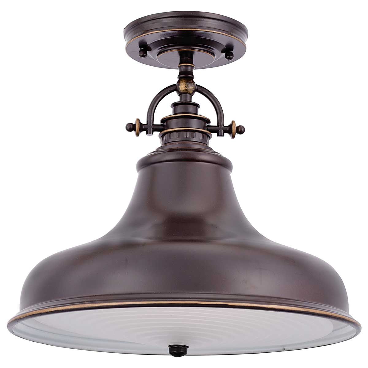 Emery Vintage Palladian Bronze Barber Ceiling Pendant Light