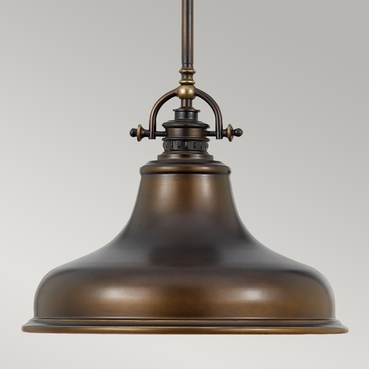 Emery Vintage Palladian Bronze Barber Ceiling Pendant Light