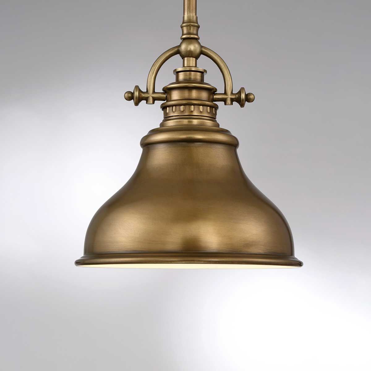 Vintage Artisan Palladian Bronze Pendant Light Fixture