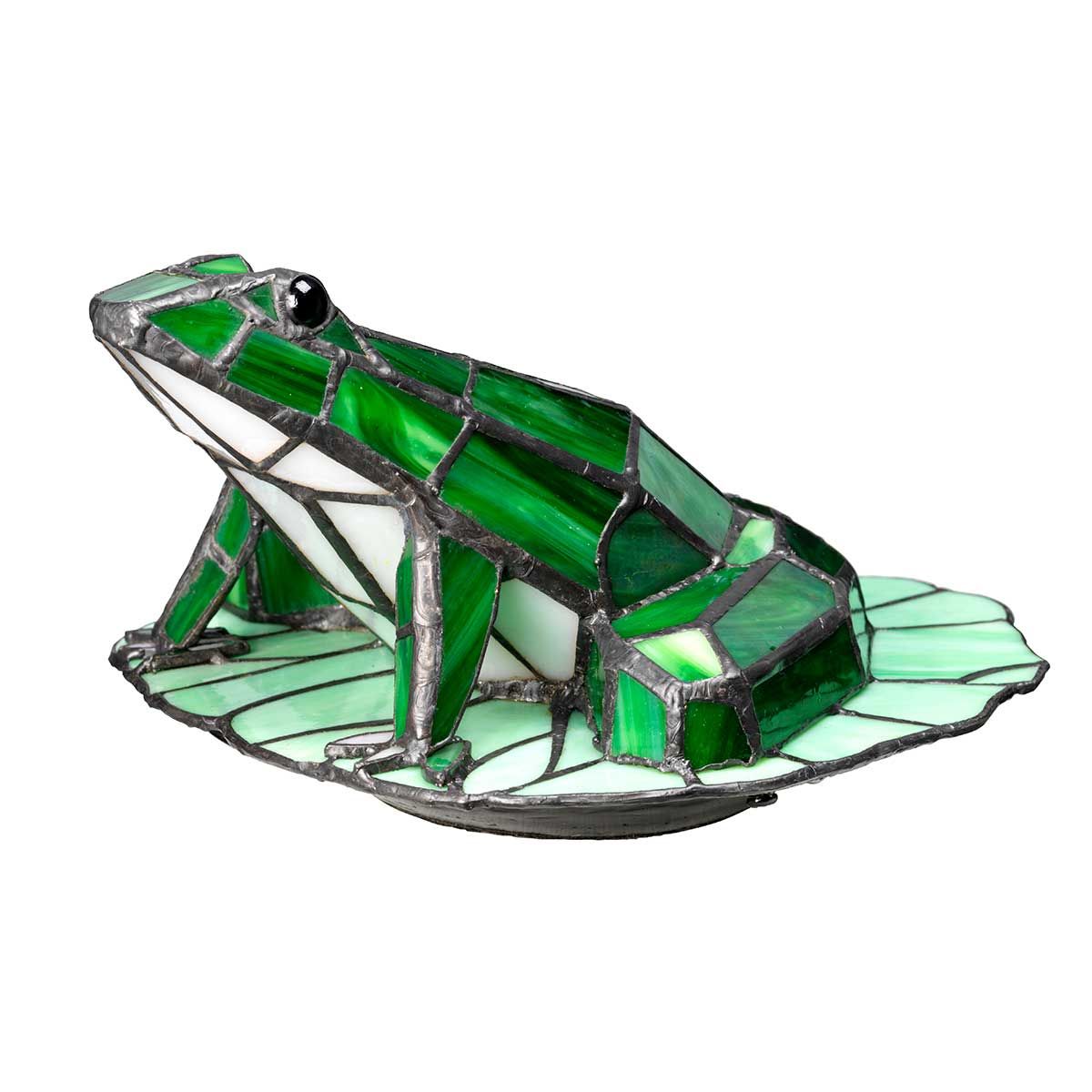 Charming Frog Tiffany-Style Table Lamp