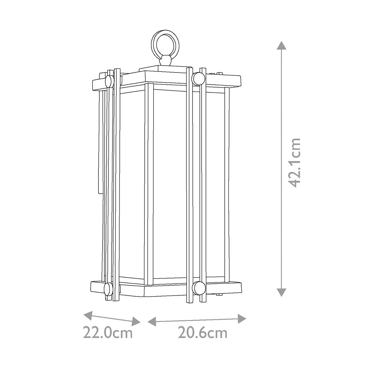 Western Bronze Goldenrod Wall Lantern - Mid-century Outdoor Light