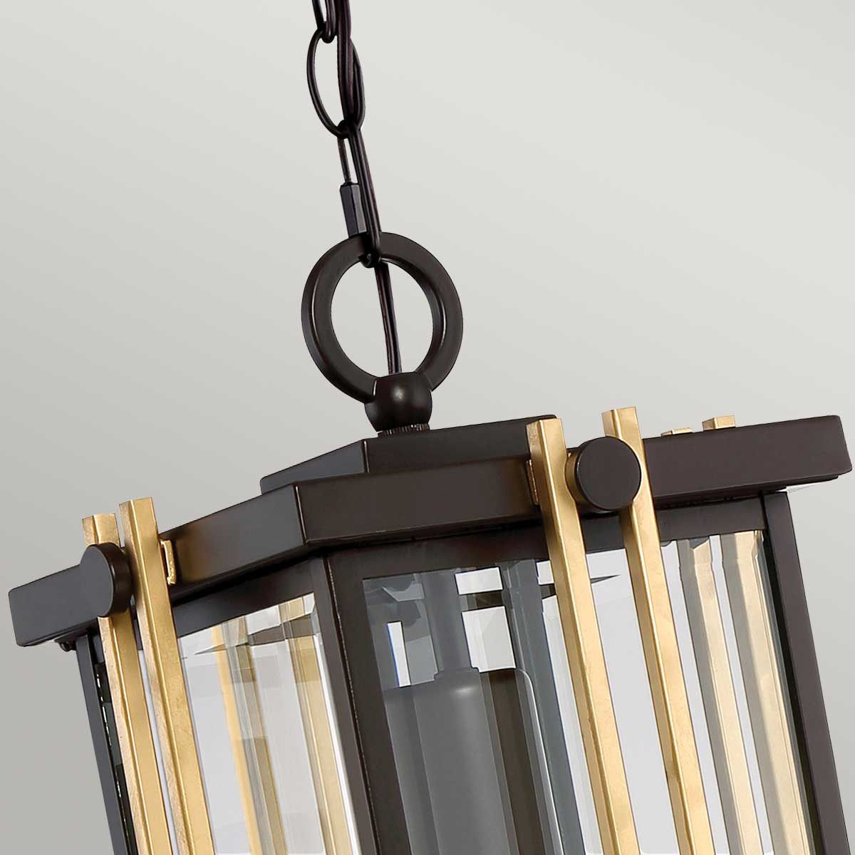 Modern Goldenrod Chain Lantern in Rich Western Bronze