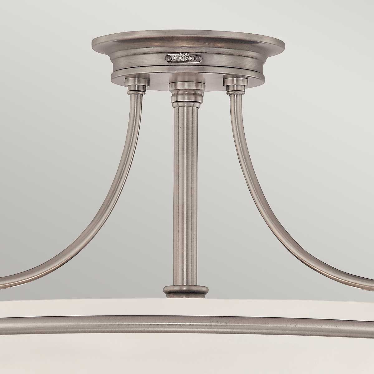 Griffin Antique Nickel Semi-Flush Ceiling Light