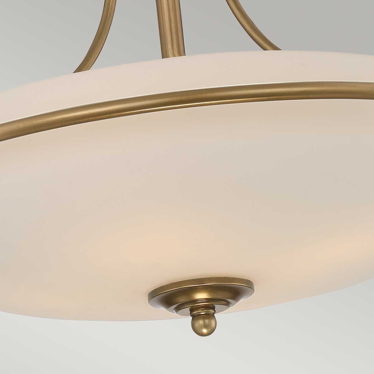 Griffin Weathered Brass 4-Light Semi-Flush Ceiling Fixture