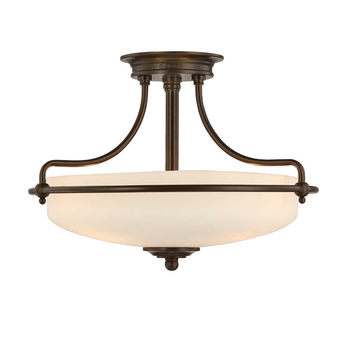 Griffin Palladian Bronze Semi-Flush Ceiling Light