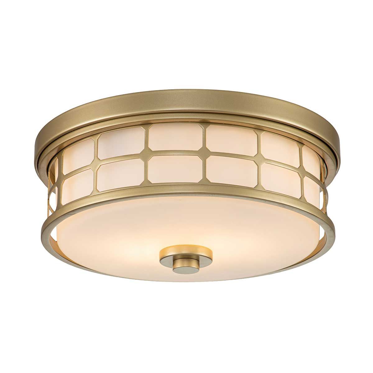 Guardian Brass Glow 2-Light Flush Mount