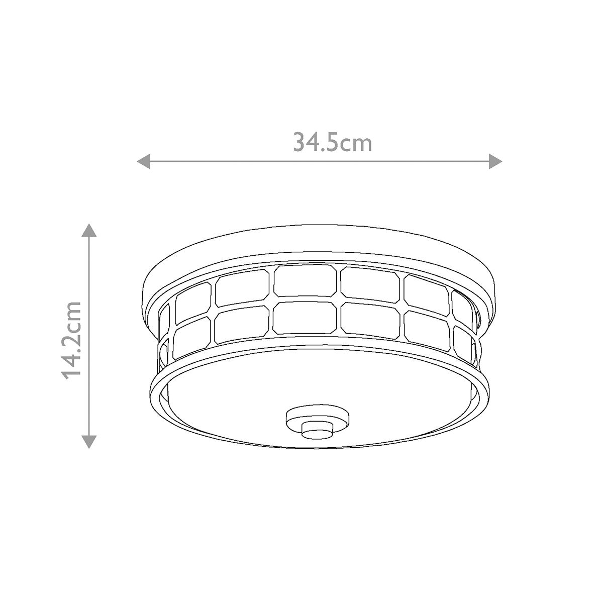 Guardian Brass Glow 2-Light Flush Mount