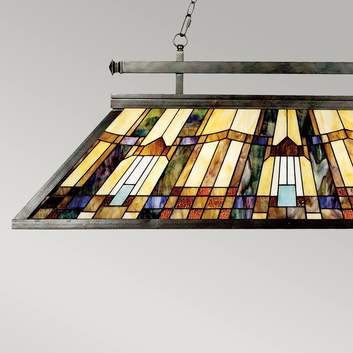 Inglenook Stained Glass Tiffany Pendant Billiard Chandelier