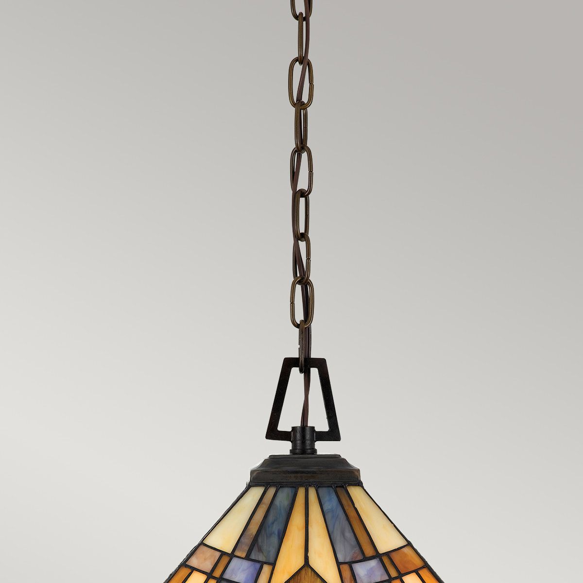 Inglenook Arts & Crafts Tiffany Glass Pendant Lamp
