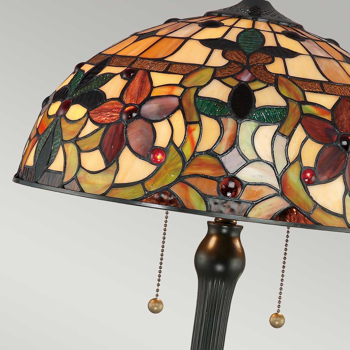 Tiffany Art Nouveau Amber Glow Table Lamp