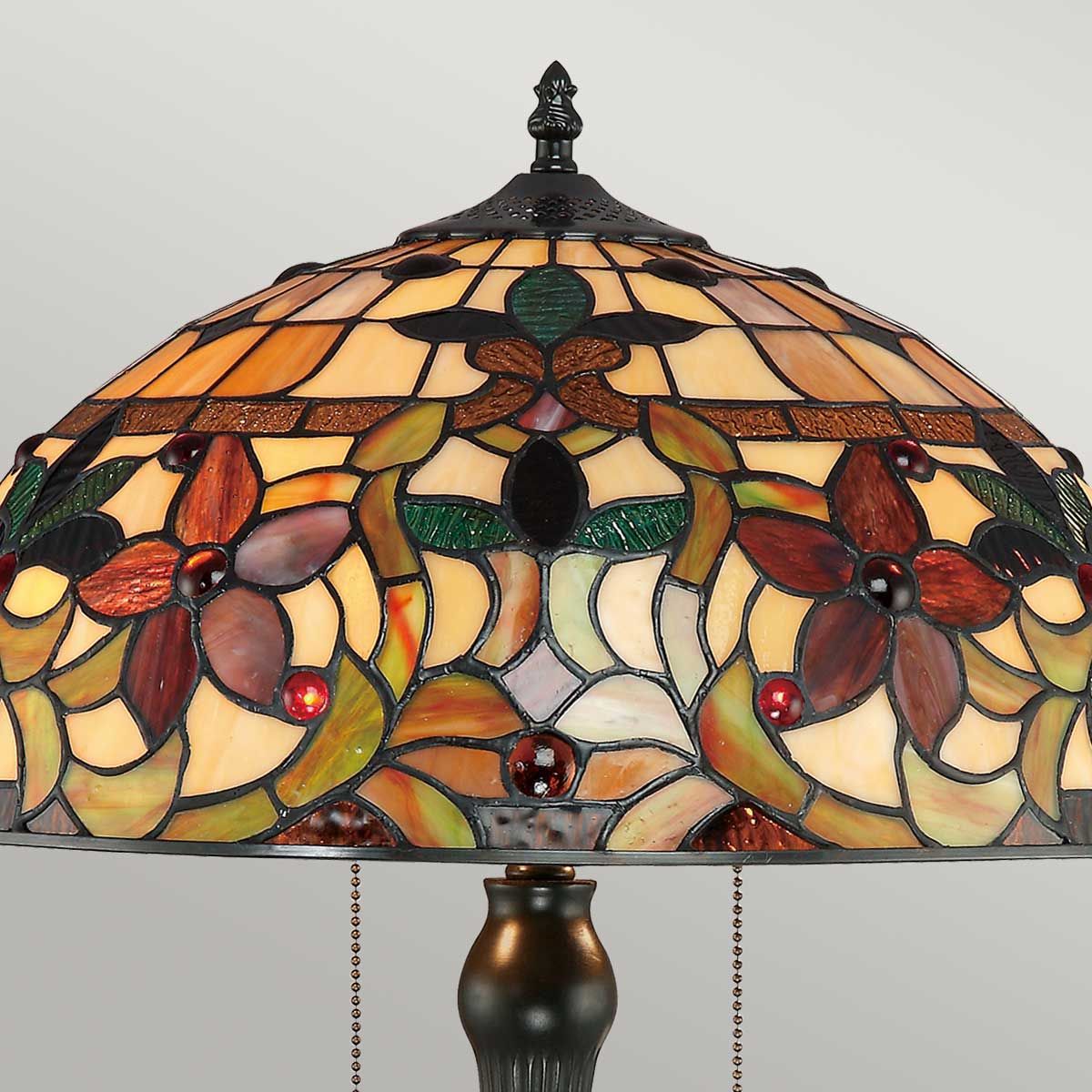 Tiffany Art Nouveau Amber Glow Table Lamp