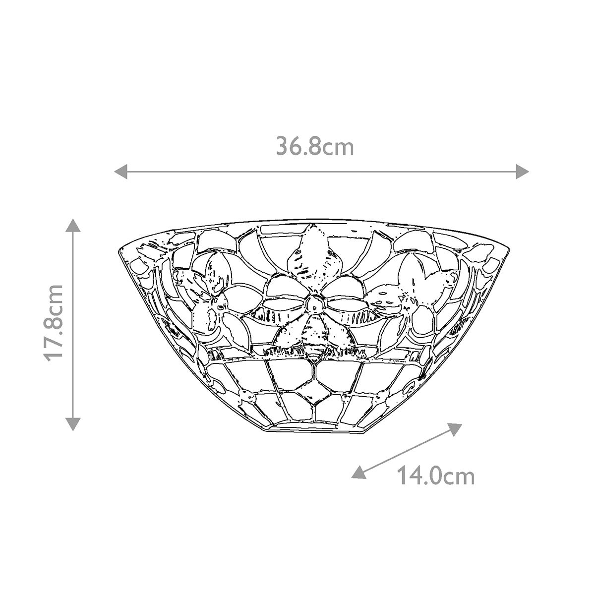 Art Nouveau Stained Glass Wall Sconce in Vintage Bronze Finish