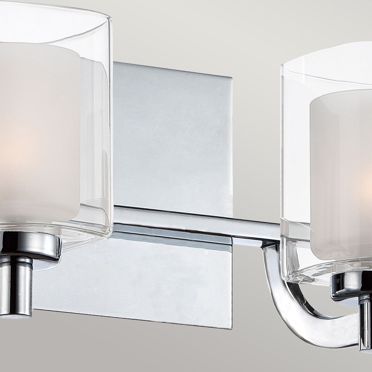 Elegant Dual Light Bathroom Sconce in Polished Chrome