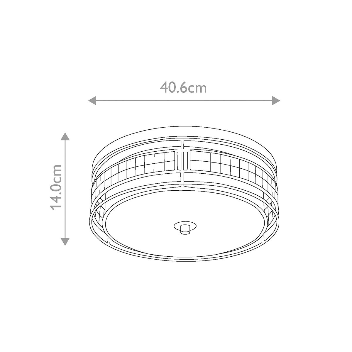 Laguna Mosaic Copper Glow Semi Flush Ceiling Light