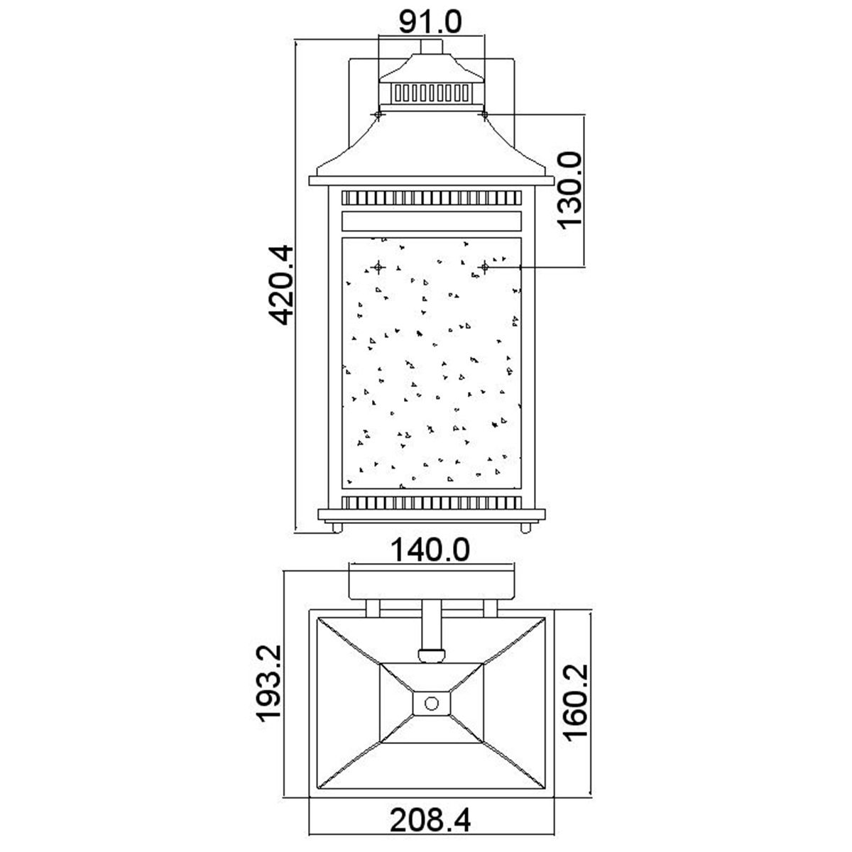 Livingston 3-Light Imperial Bronze Outdoor Wall Lantern