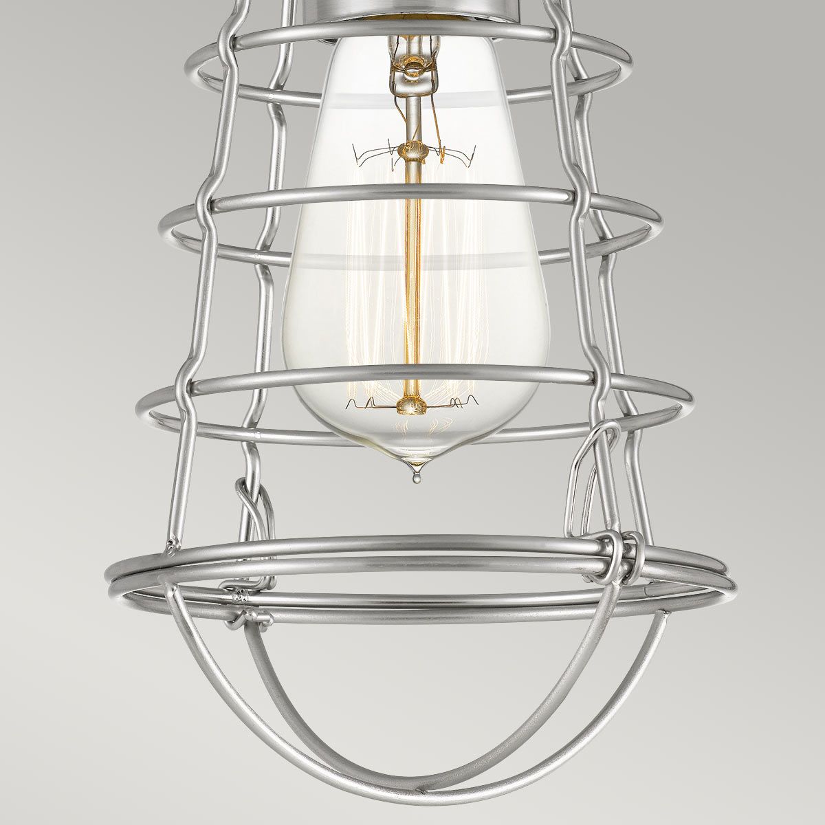 Mixon Industrial Cage Ceiling Light in Brushed Nickel