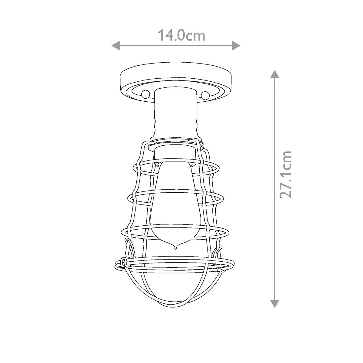Mixon Industrial Chrome Cage Light Fixture