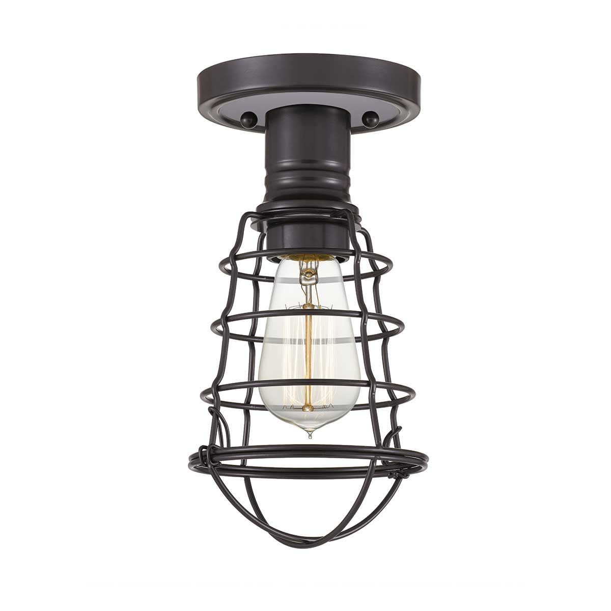Mixon Industrial Cage Ceiling Light Fixture