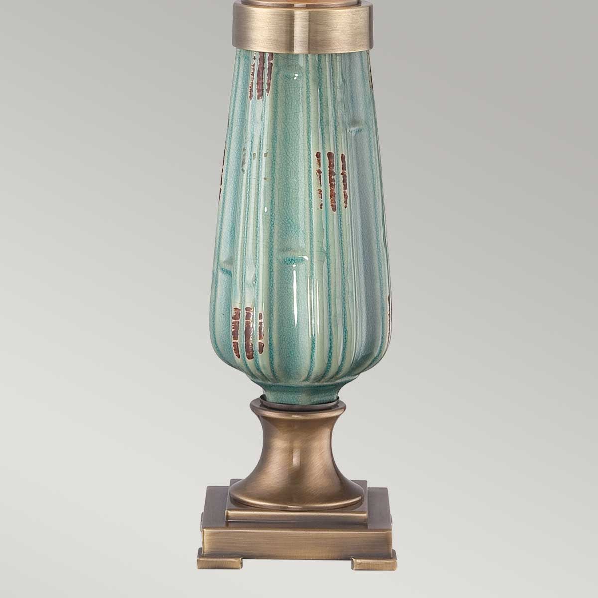 Monteverde Ceramic Green with Aged Brass Accent Table Lamp
