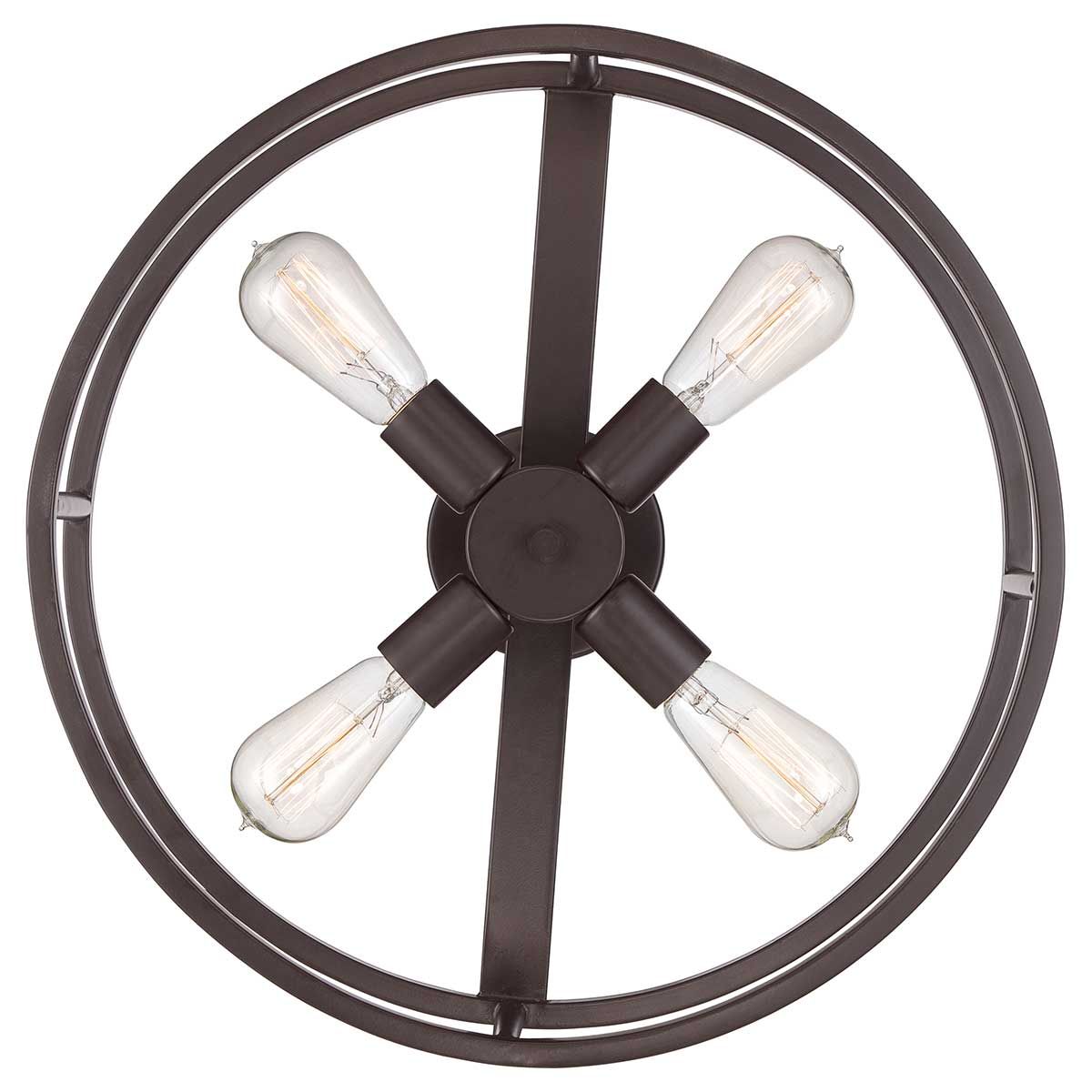 Western Bronze New Harbor 4-Light Semi-Flush Ceiling Fixture