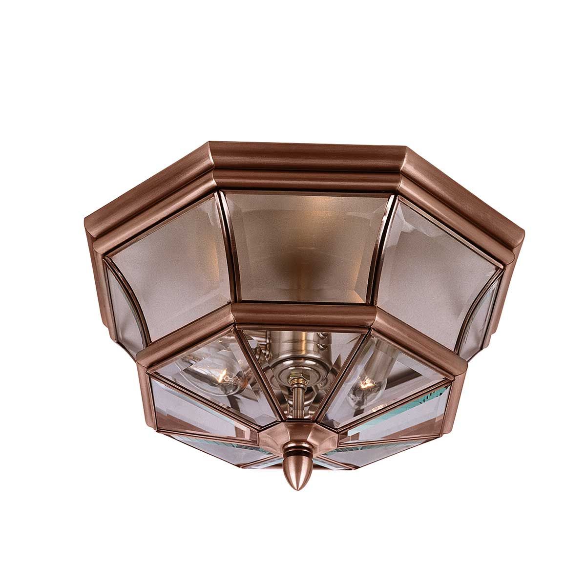 Aged Copper Newbury Flush Mount Ceiling Light