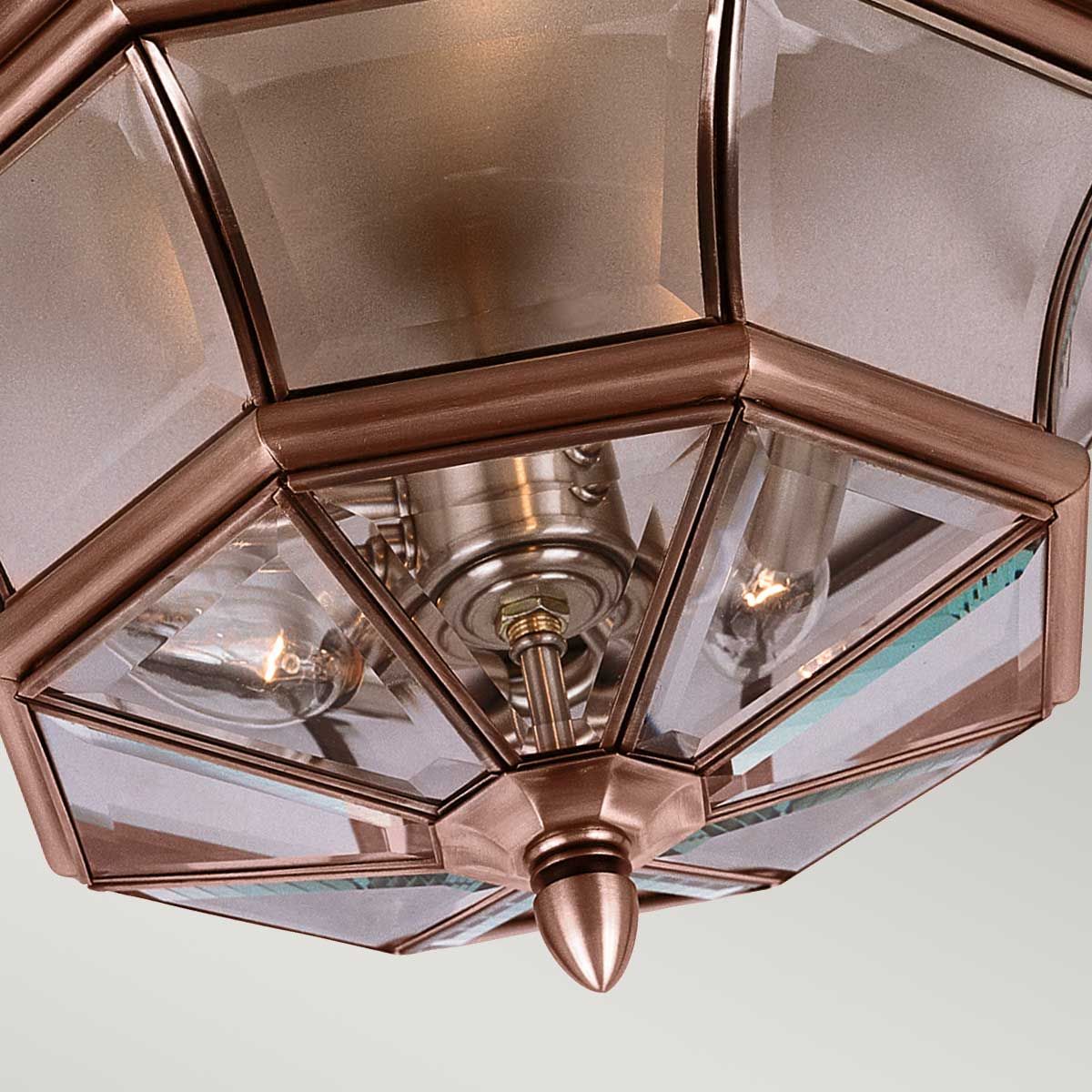 Aged Copper Newbury Flush Mount Ceiling Light