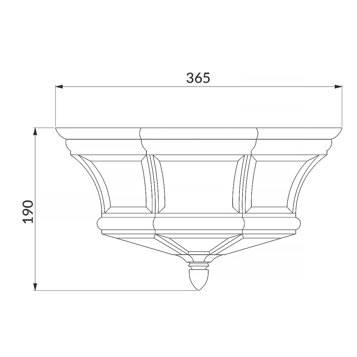 Elegant Newbury Brass Flush Mount Light