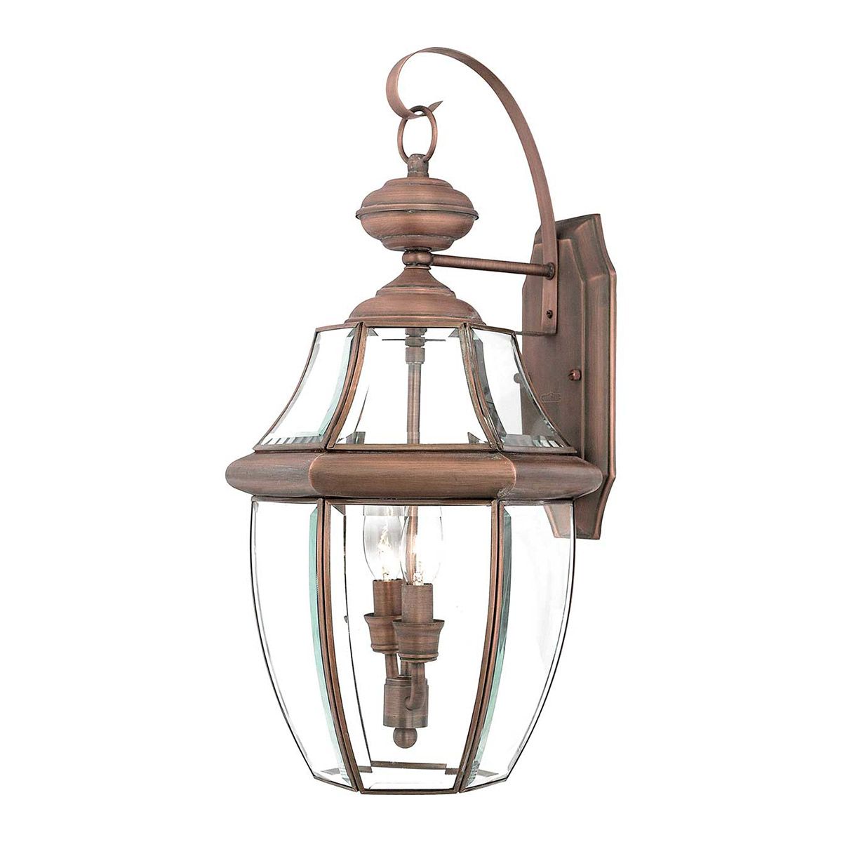 Elegance in Aged Copper: Newbury Large Outdoor Wall Lantern