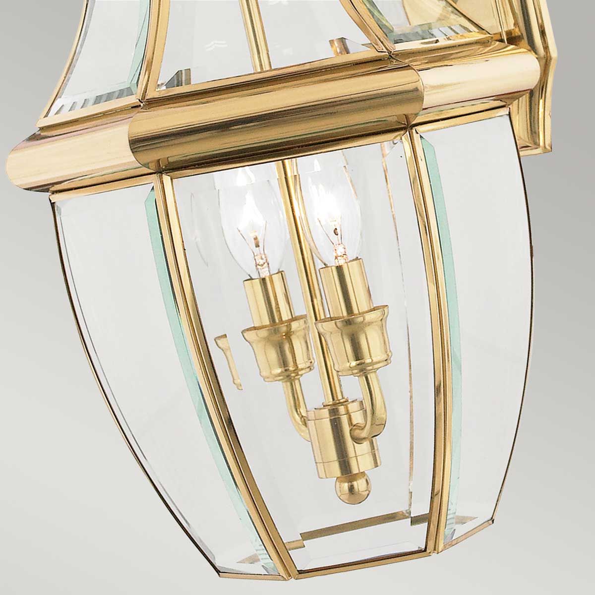 Elegant Newbury Brass Lantern for Outdoor Walls