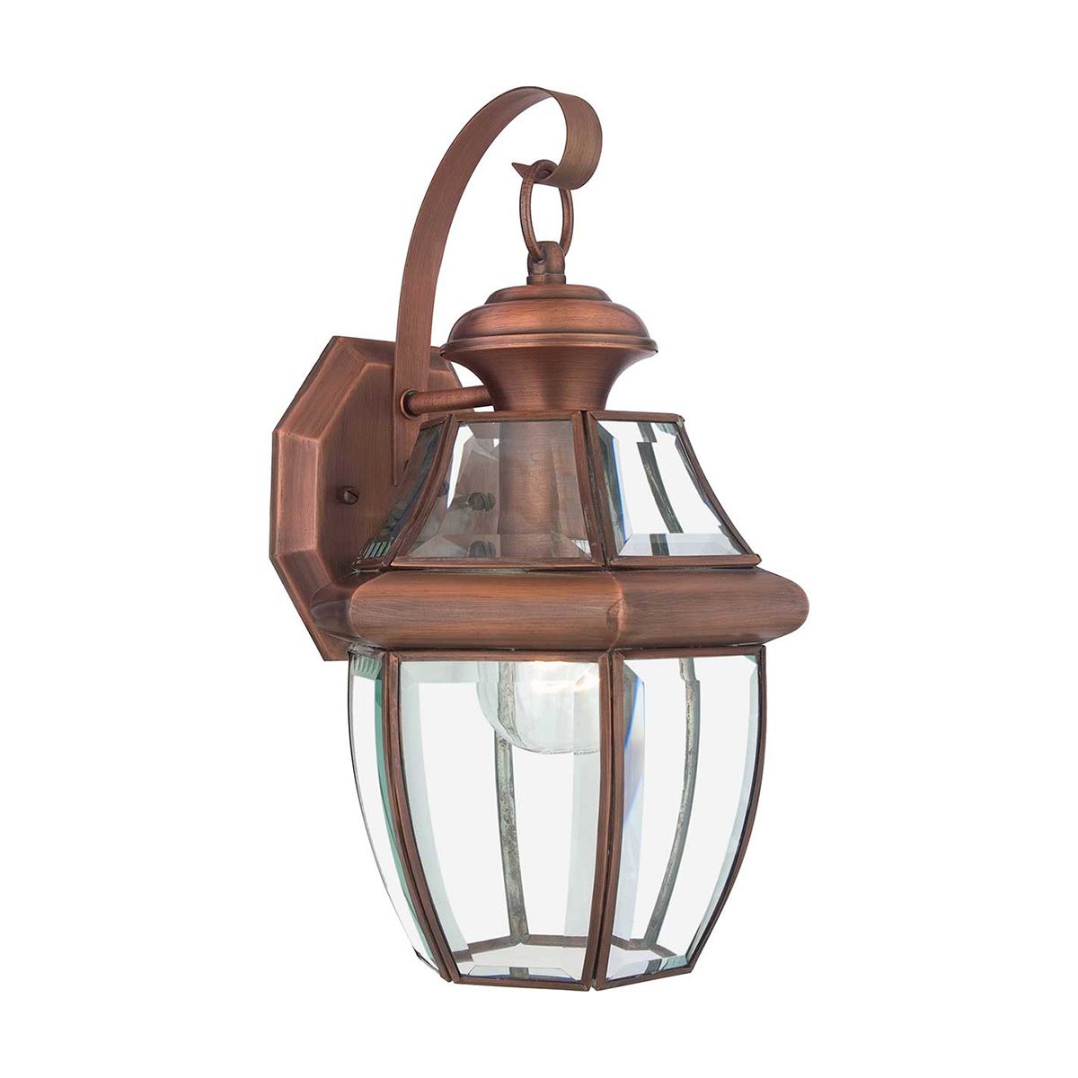 Newbury Medium Aged Copper Outdoor Wall Lantern