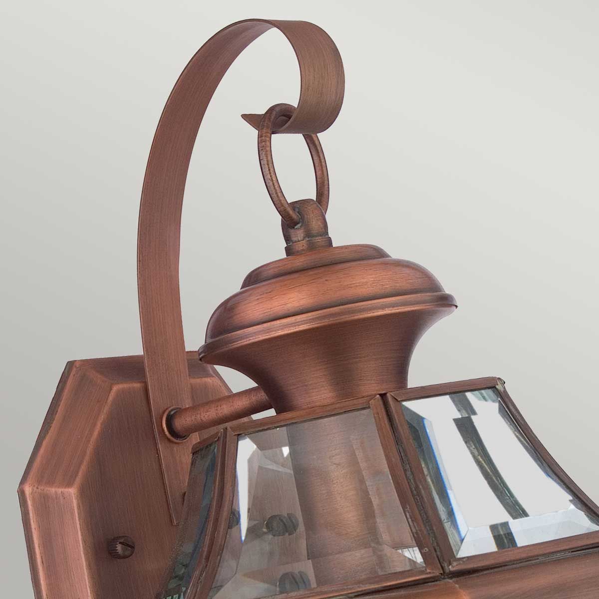 Newbury Medium Aged Copper Outdoor Wall Lantern