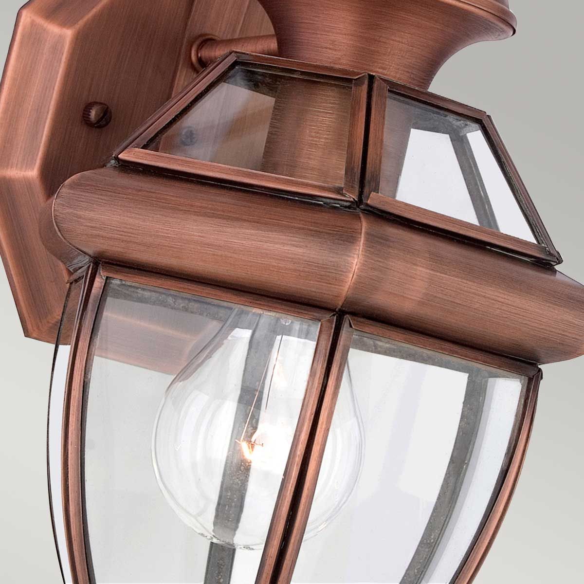 Newbury Vintage Wall Lantern in Aged Copper Finish