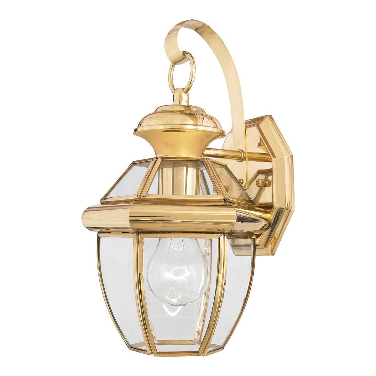 Elegant Newbury Brass Wall Lantern