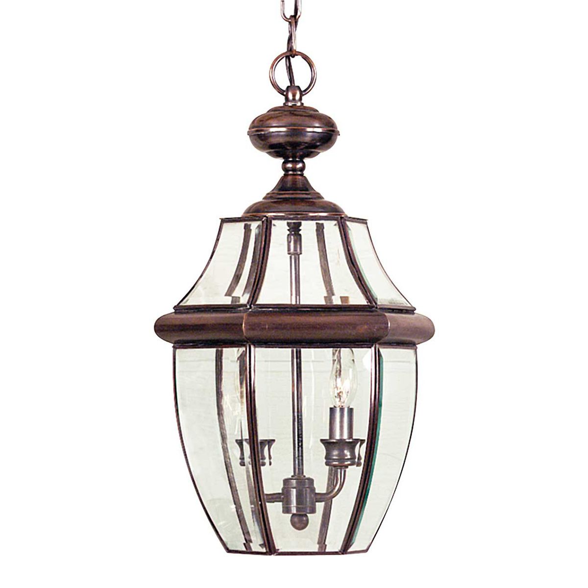 Newbury Grand Chain Lantern in Antique Copper Finish