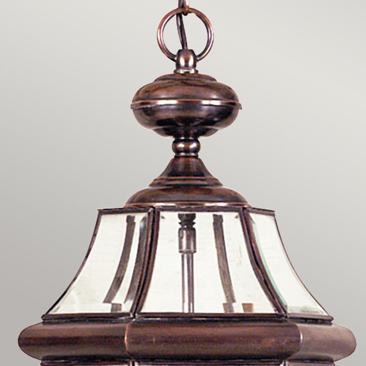 Newbury Grand Chain Lantern in Antique Copper Finish