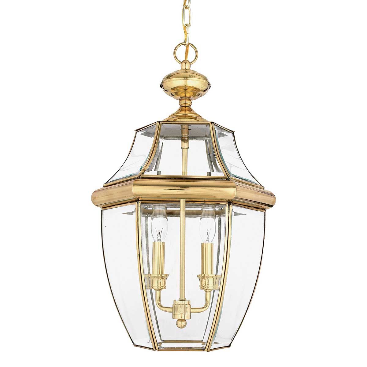 Newbury Elegant Brass Chain Lantern