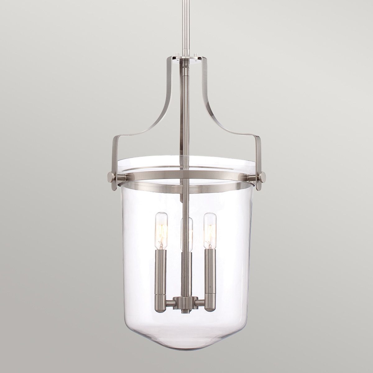 Penn Station 3-Light Pendant in Brushed Nickel Finish