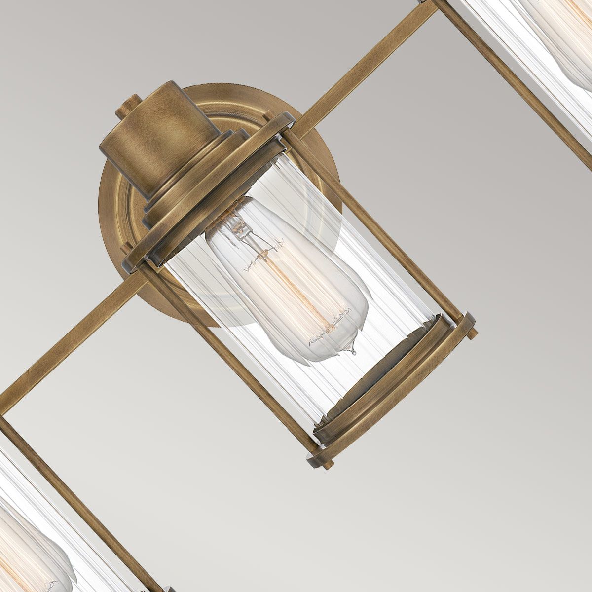 Riggs Trio Vintage Brass Wall Sconce