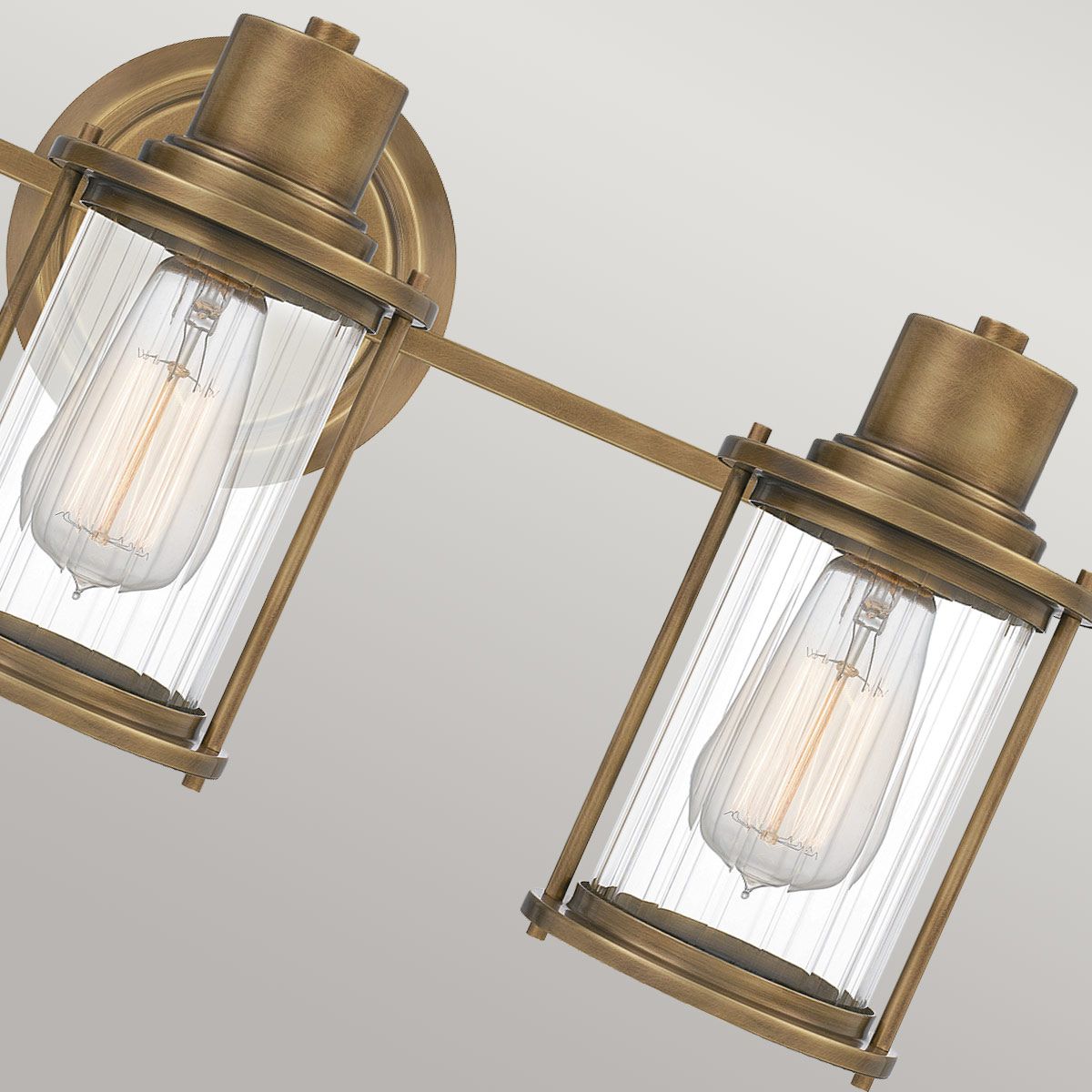 Riggs Trio Vintage Brass Wall Sconce