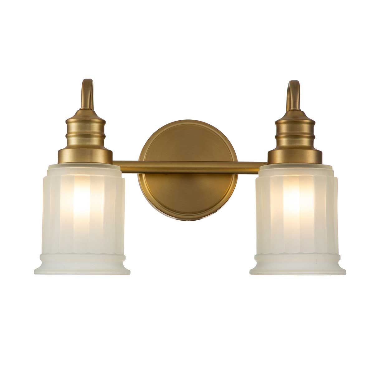 Elegant Brushed Brass Dual LED Wall Sconce