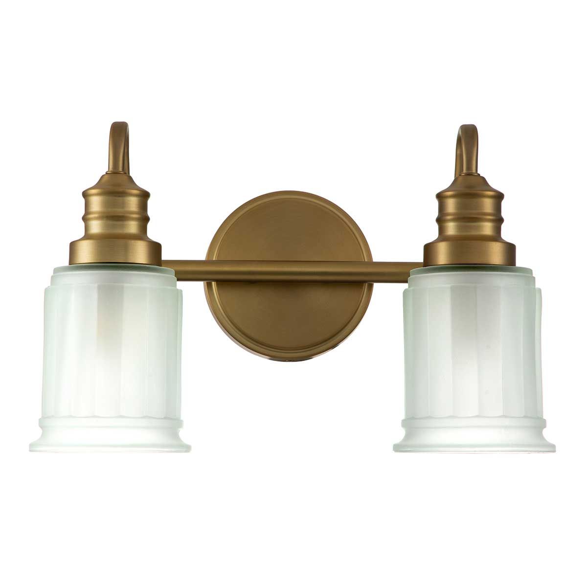 Elegant Brushed Brass Dual LED Wall Sconce