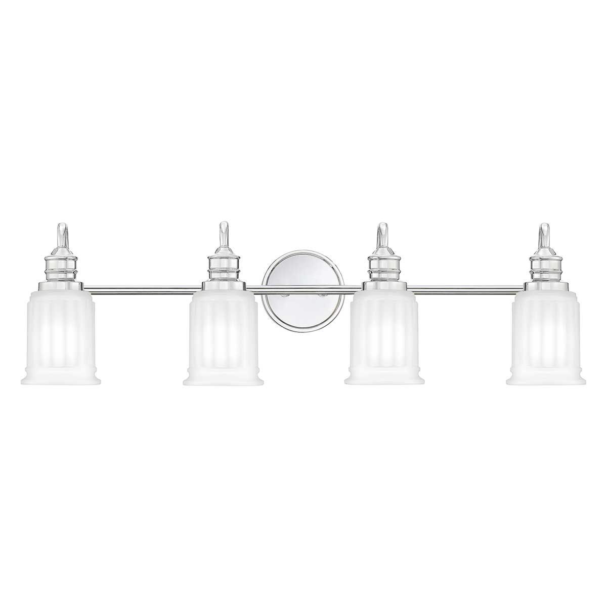 Swell 4-Light Polished Chrome Bathroom Wall Fixture