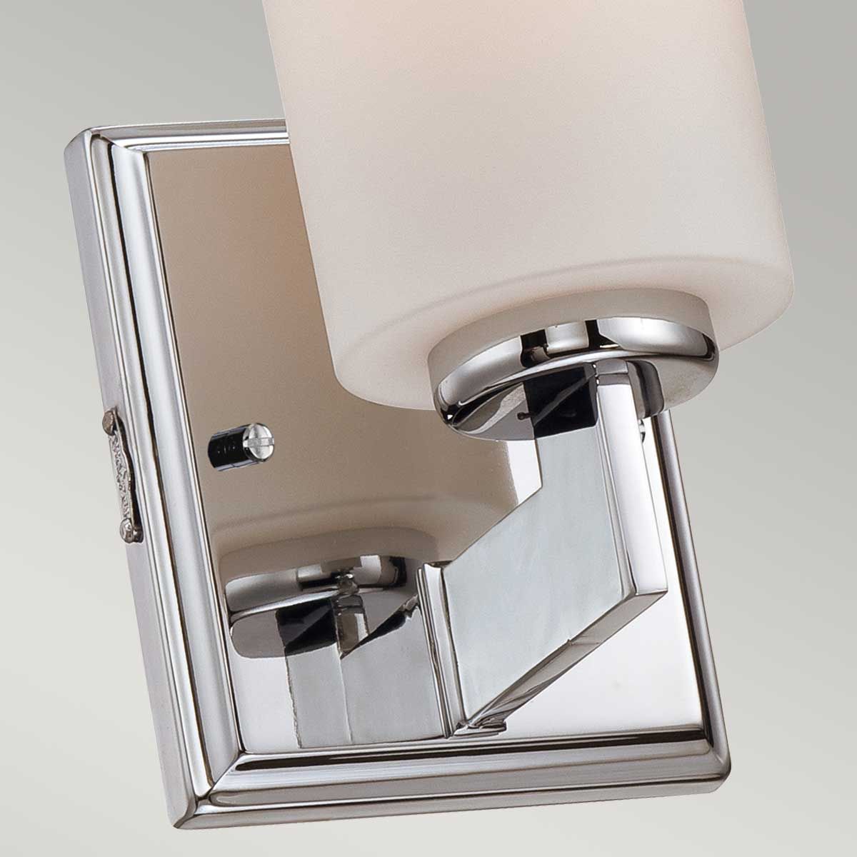 Sleek Polished Chrome Taylor Wall Light with Opal Etched Glass